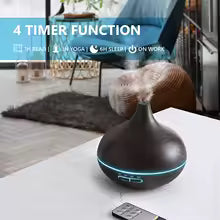 Aroma Diffuser, Essential Oil Diffuser with 7 Color LED Lights & Remote Control, USB Powered Air Humidifier